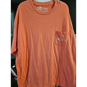 Drake Waterfowl Systems Mens 2XL Burnt Orange Long Sleeve Pocket Graphic T-Shirt